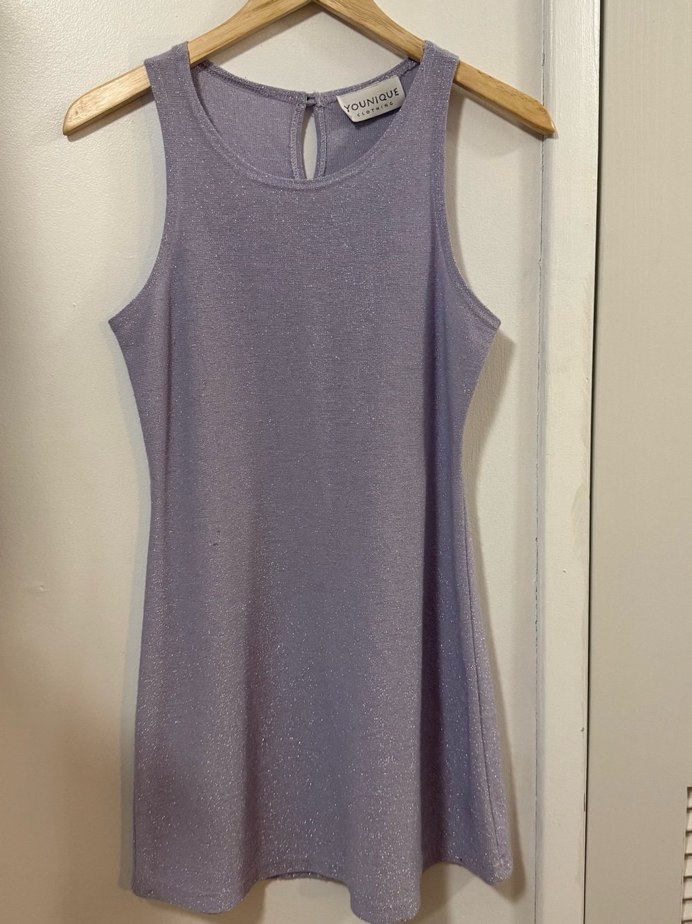 Vintage lavender Glitter mini dress